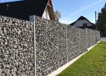 Ogrodzenia Gabionowe Praktik 2D W Betonie O Wysokości 103cm Cynk
