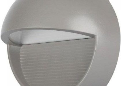 Oprawa Ścienna Elewacyjna 3W Led V-Tac Szara Okrągła 230V Ip65 Vt-1182 4000K 210Lm