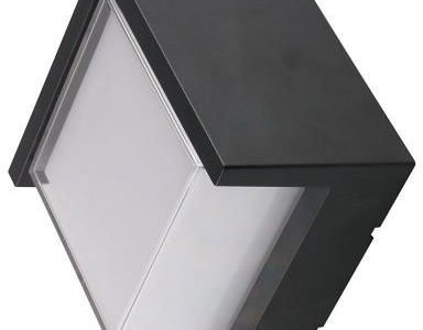 Oprawa Ścienna V-Tac 12W Led Ip65 Czarny Kwadrat Vt-827 4000K 1160Lm