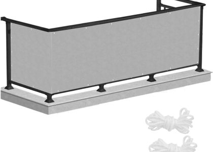 Osłona na balkon 1x5m mata balkonowa szara