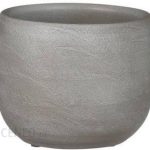 Osłonka Ceramiczna Na Doniczkę Jasnoszara Śr. 12cm