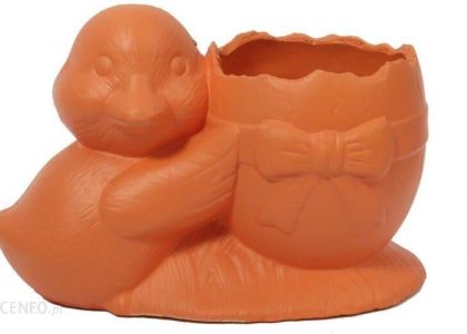 Osłonka Doniczka Jajko Z Kaczuszką Wielkanoc Pomarańczowa