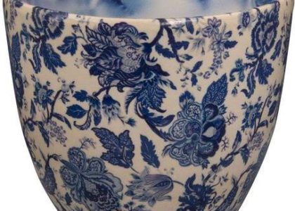 Osłonka Doniczki Ceramiczna Wenus 16cm Niebieska