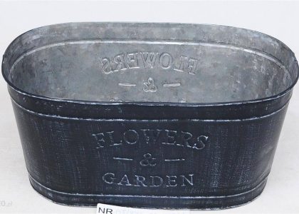 Osłonka Flower Garden Owalna Czarna 33cm