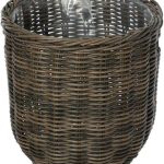 Osłonka Kosz Technorattanowy 36cm Szaro-Brązowy
