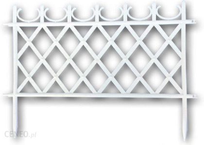 Ozdobny płotek ogrodowy MATEO 5m (50cm x 10sztuk) biały