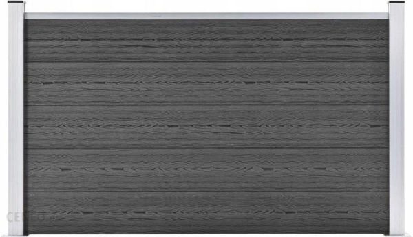 Panel Ogrodzeniowy Wpc 180X105cm Czarny
