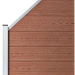 Panel Ogrodzeniowy Wpc 95 X 105-180 Cm Brązowy