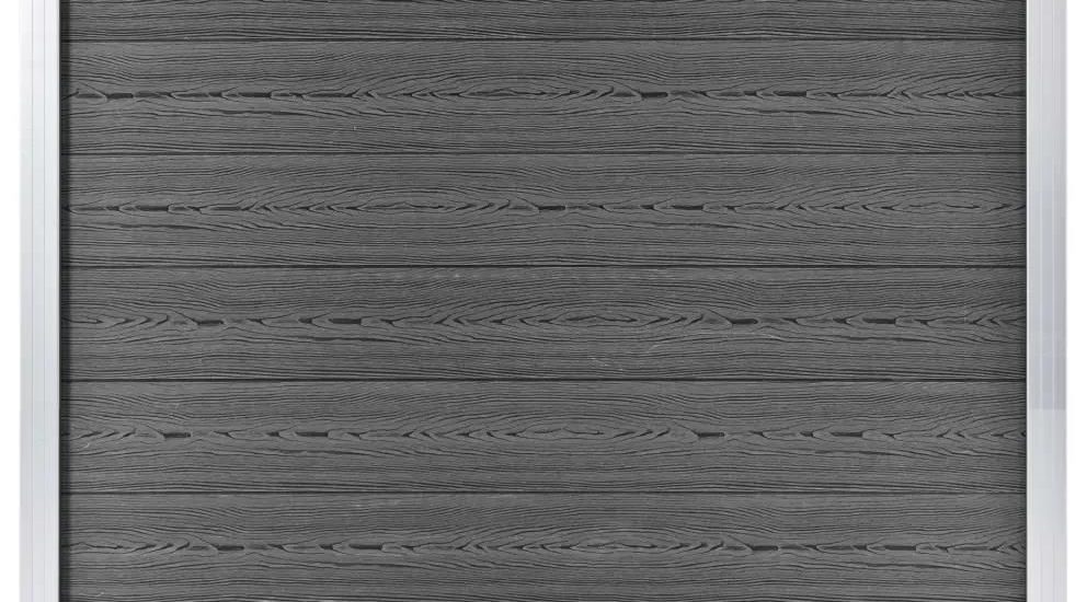 Panel Ogrodzeniowy Z Wpc 180X146cm Czarny