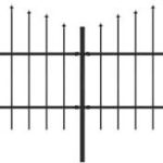 Panele Ogrodzeniowe Z Grotami Stal 0,75-1X6,8M Czarne