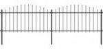 Panele Ogrodzeniowe Z Grotami Stal 1 25-1 5X13 6m Czarne