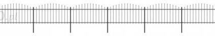 Panele Ogrodzeniowe Z Grotami Stal 1 25-1 5X13 6m Czarne