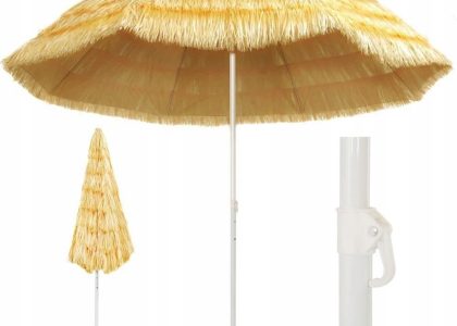 Parasol plażowy w stylu hawajskim, naturalny, 300