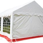 Pawilon Namiot Handlowy Namiot Ogrodowy 4X6M – Stalowy Biało-Czerwony