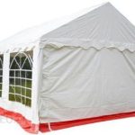 Pawilon Namiot Ogrodowy Handlowy 4X6m Mocna Stal / Pe Plandeka Biało-Czerwony