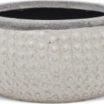 Pigmejka Mała Stylowa Szeroka Osłonka Ceramiczna Biała