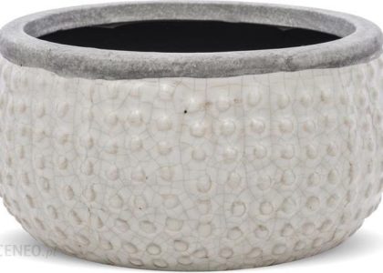 Pigmejka Mała Stylowa Szeroka Osłonka Ceramiczna Biała