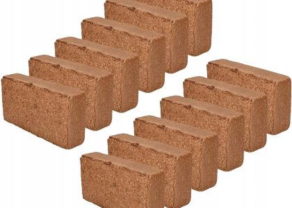 PODŁOŻE DO UPRAWY ROŚLIN WŁÓKNO KOKOSOWE 7L BRYKIET – ZESTAW 12 KOSTEK