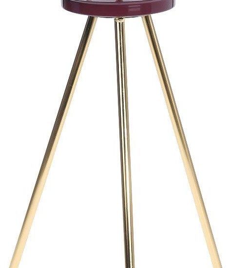 Podstawka Pod Donicę Kwietnik W Stylu Loft 55cm Kolor Burgundowy