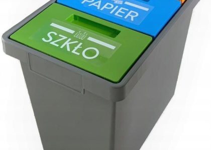 Potrójny Kosz Pojemnik do segregacji śmieci 40L