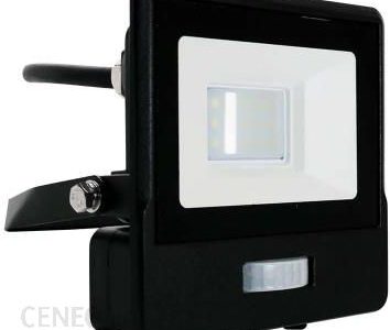 Projektor Led V-Tac 10W Samsung Chip Czujnik Ruchu Czarny Przewód 1M Vt-118S-1 4000K 735Lm