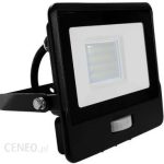 Projektor Led V-Tac 20W Samsung Chip Czujnik Ruchu Czarny Przewód 1M Vt-128S-1 4000K 1510Lm