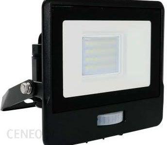 Projektor Led V-Tac 20W Samsung Chip Czujnik Ruchu Czarny Z Mufą Vt-128S 6500K 1510Lm
