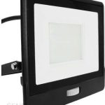Projektor Led V-Tac 50W Samsung Chip Czujnik Ruchu Czarny Przewód 1M Vt-158S-1 6400K 4000Lm