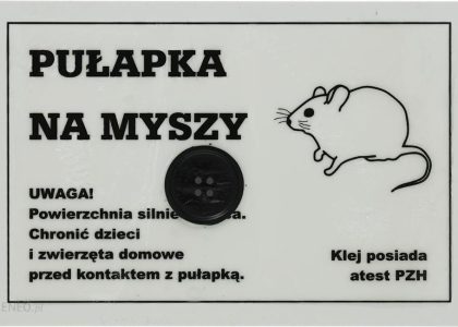Pułapka, Klej Na Myszy. Lep Na Myszy Panko.