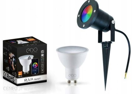 Reflektor Ogrodowy Wbijany + Gu10 Led Rgb Tuya