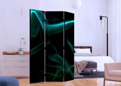 Room Dividers Parawan Pokojowy Jednostronny Falujący Niebieski Dym 135X172 (133267)