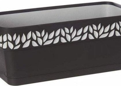 Samonawadniająca Donica Cloe Antracyt Plastikowy 13x12x29cm 13,3×12,3×29,3cm