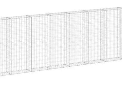 Ściana Gabionowa Z Pokrywami, Galwanizowana Stal, 900X30X150 Cm