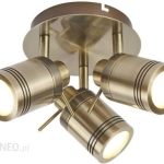 SEARCHLIGHT SAMSON IP44 LAMPA SUFITOWA (SPOT) 3-PUNKTOWA ANTYCZNY MOSIĄDZ 6603AB 6603AB