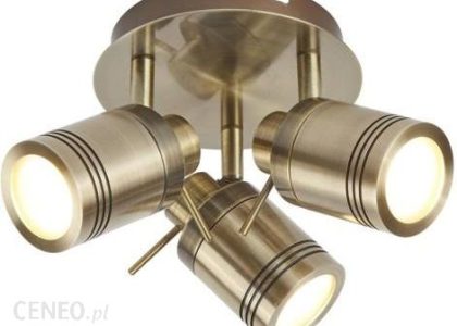SEARCHLIGHT SAMSON IP44 LAMPA SUFITOWA (SPOT) 3-PUNKTOWA ANTYCZNY MOSIĄDZ 6603AB 6603AB
