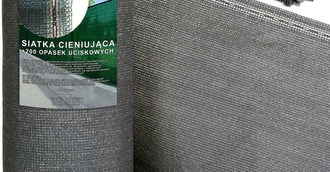 Siatka Cieniująca Maskująca 180G 1,5X50m Szara