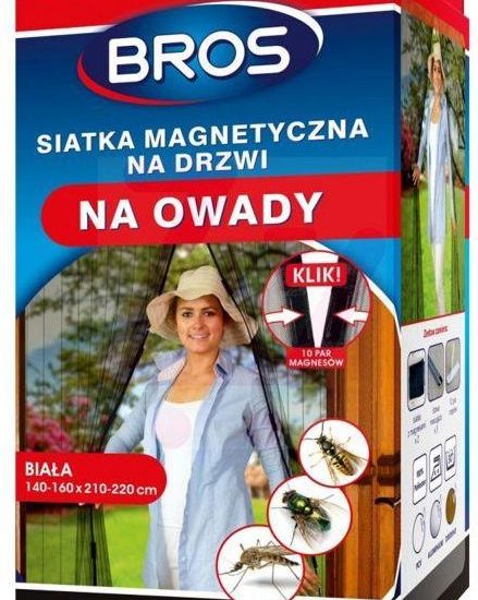 Siatka Magnetyczna Na Drzwi Na Owady 140-160×210-220cm Bros