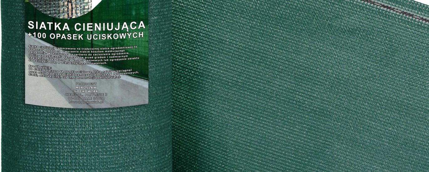 Siatka Osłona Mata Na Płot Uv Gruba 90% 1,5X25M