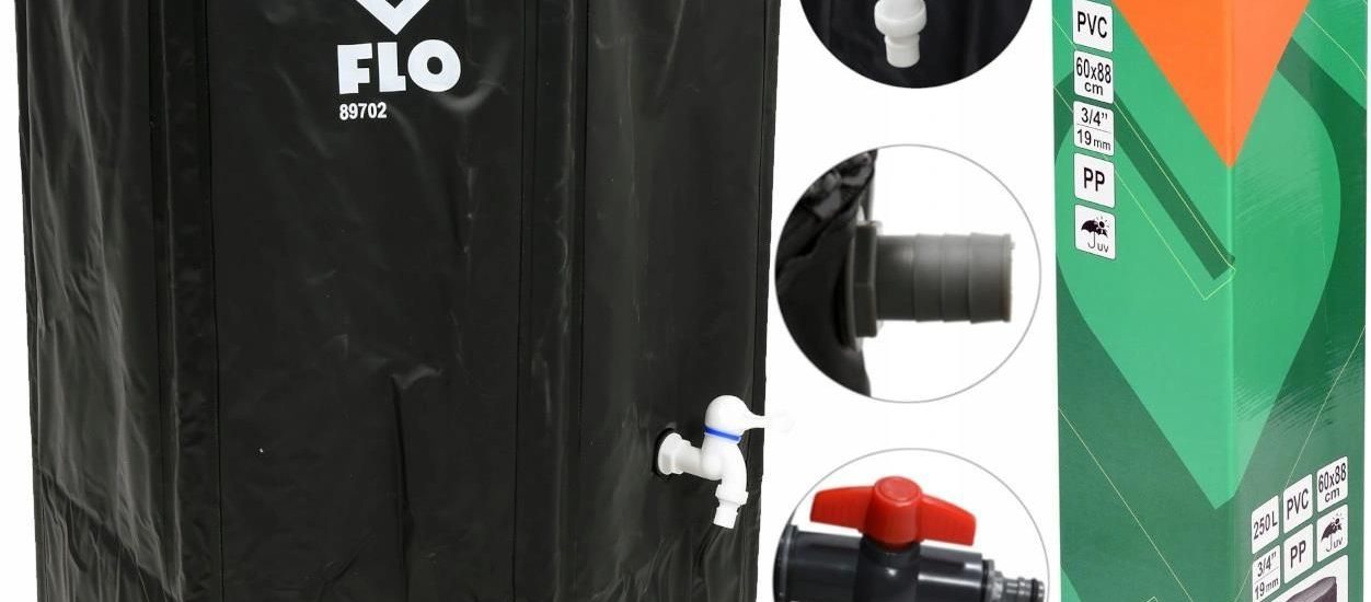 Składany Zbiornik Na Deszczówkę 250L Pvc Flo