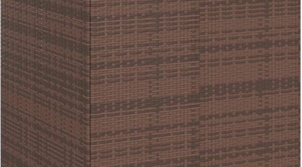 Skrzynia Ogrodowa Vidaxl Na Poduszki Ogrodowe Rattan Pe 100X97,5X104 cm Brąz