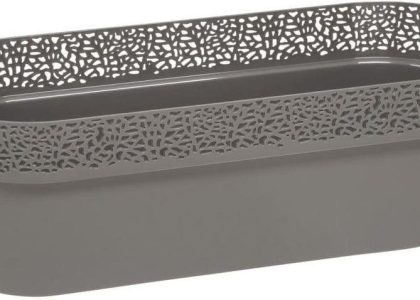 Skrzynka Balkonowa 50X19.5Cm Plastikowa Antracytowa Rosa
