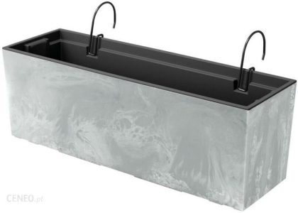 Skrzynka Balkonowa Wisząca Urbi 58X18X19,5cm Betonowa Szara