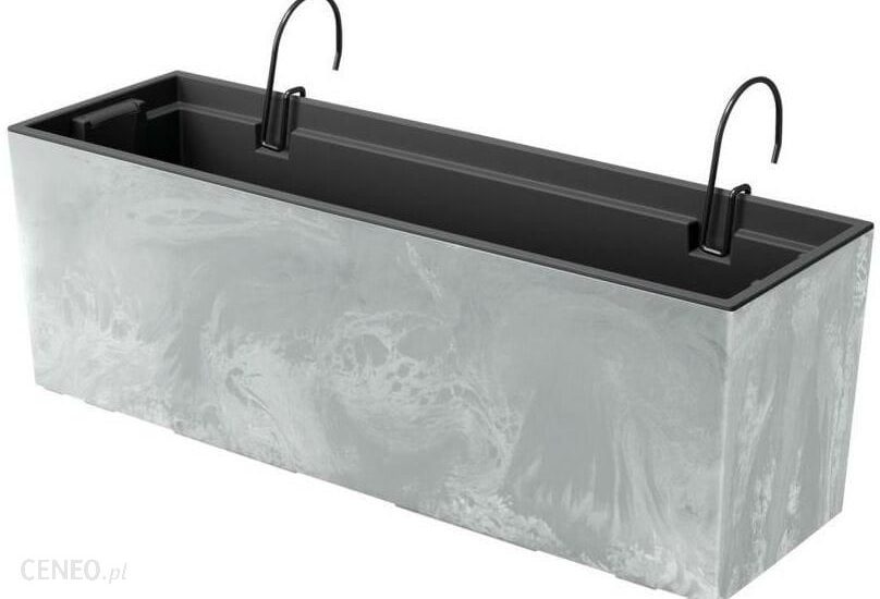 Skrzynka Balkonowa Wisząca Urbi 58X18X19,5cm Betonowa Szara