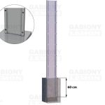 Słupek Gabionowy Praktik 2D O Wysokości 160cm Cynk