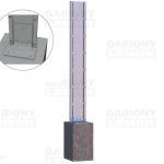Słupek Gabionowy Praktik 2D O Wysokości 63cm Cynk