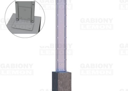 Słupek Gabionowy Praktik 2D O Wysokości 63cm Cynk