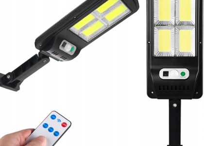 Solar Lampa Solarna Uliczna Latarnia 160Led Uchwyt+Pilot