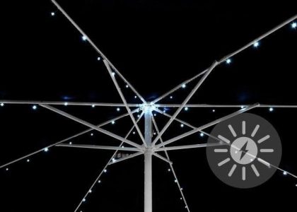 Solarny migający łańcuch dla oświetlenia parasola