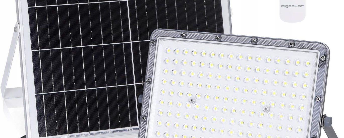 Solarny Naświetlacz Halogen Led 200W Z Pilotem