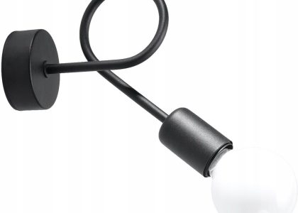 Sollux Lighting Kinkiet Rocco Czarny Lampa Ścienna Pokój Dziecka